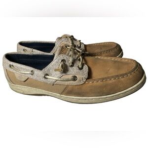 Vintage Slip On Leather SPERRY Women’s 9.5 Tan Boat Beach Shoes